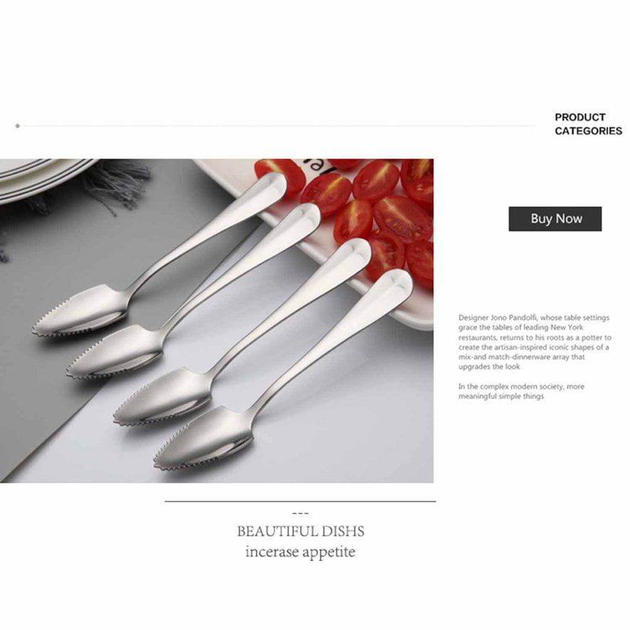 1Pc Thick Stainless Steel Grapefruit Spoon Dessert Spoon Serrated useable Sotds 1Pc Thick Stainless Steel Grapefruit Spoon Dessert Spoon Serrated useable Sotds